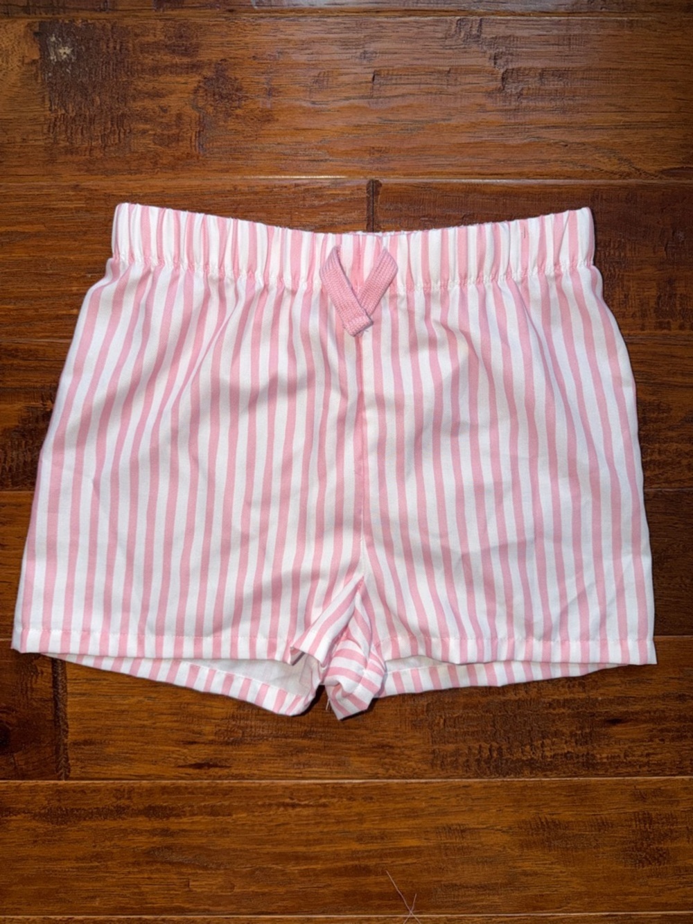 Tahari Girl Pink & White Striped Lightweight Shorts, size 10/12